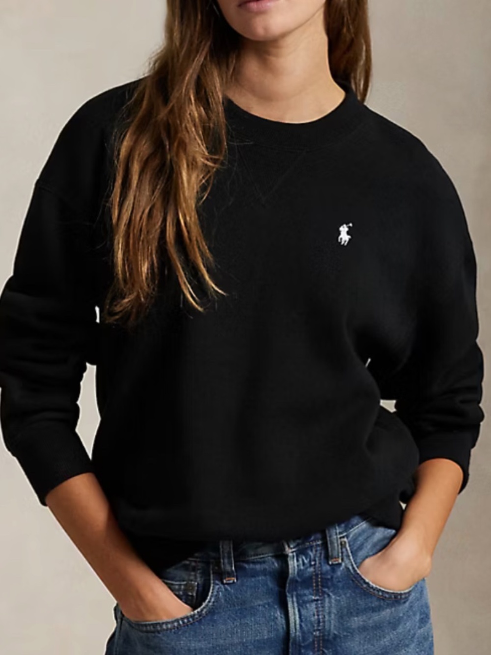 Polo Ralph Lauren Black Fleece Crewneck Women's L